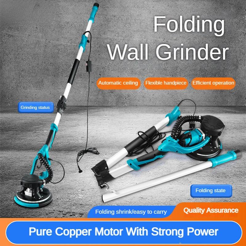 850W Self-priming Wall Polishing Tool Foldable Electric Grinder High Power Wall Putty Smoothing Machine