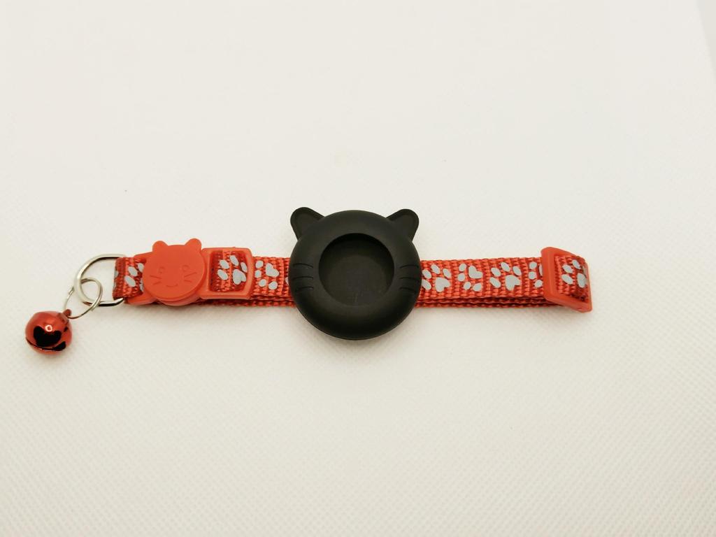 Reflective Airtag Cat Collar with Anti-Lost Bell Tracker