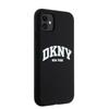Dkny Dkhmn61Snyach Iphone 11 / Xr 6.1Czarny/Black Hardcase Liquid Silicone White Printed Logo Magsafe