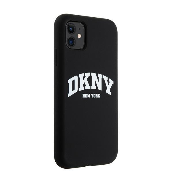 Dkny Dkhmn61Snyach Iphone 11 / Xr 6.1Czarny/Black Hardcase Liquid Silicone White Printed Logo Magsafe