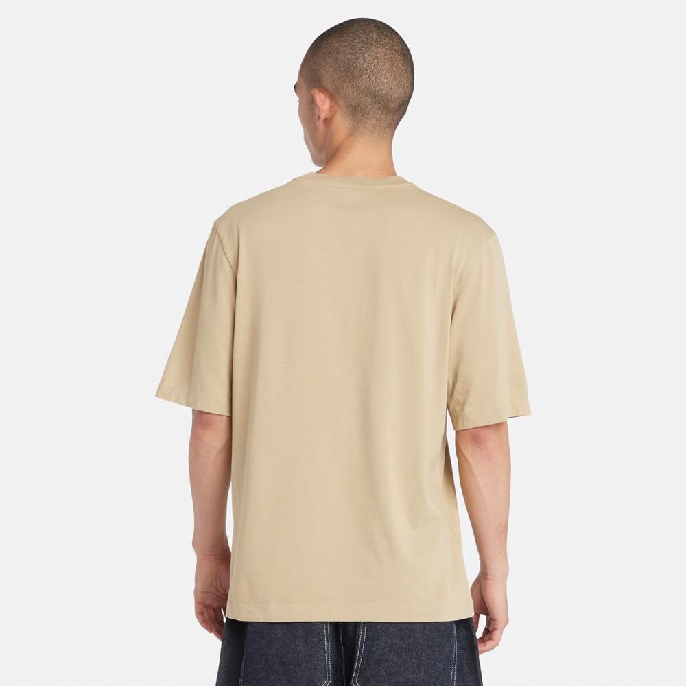 Timberland Men's Short Sleeve Pocket T-Shirt, Light Brown Nubuck, Size L (TB0A641CDH41)