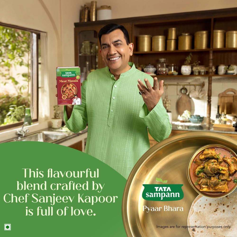 Tata Sampann Meat Masala Powder 100g With Chef Sanjeev Kapoor Tip For Rich Aroma And Flavorful Cooking