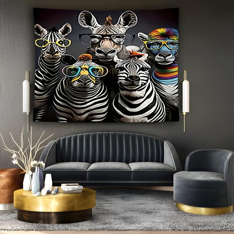 Black and white striped zebra Digital printing polyester wall hanging tapestry decorative Living room bedrooms background gift