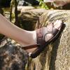 Stylish Daily Mens Sandal Shoes Summertime Slip On Sandal Shoes Men Classic Beach Footwear For Men Outside Genuine Leather Sandal Shoes Male Shoes