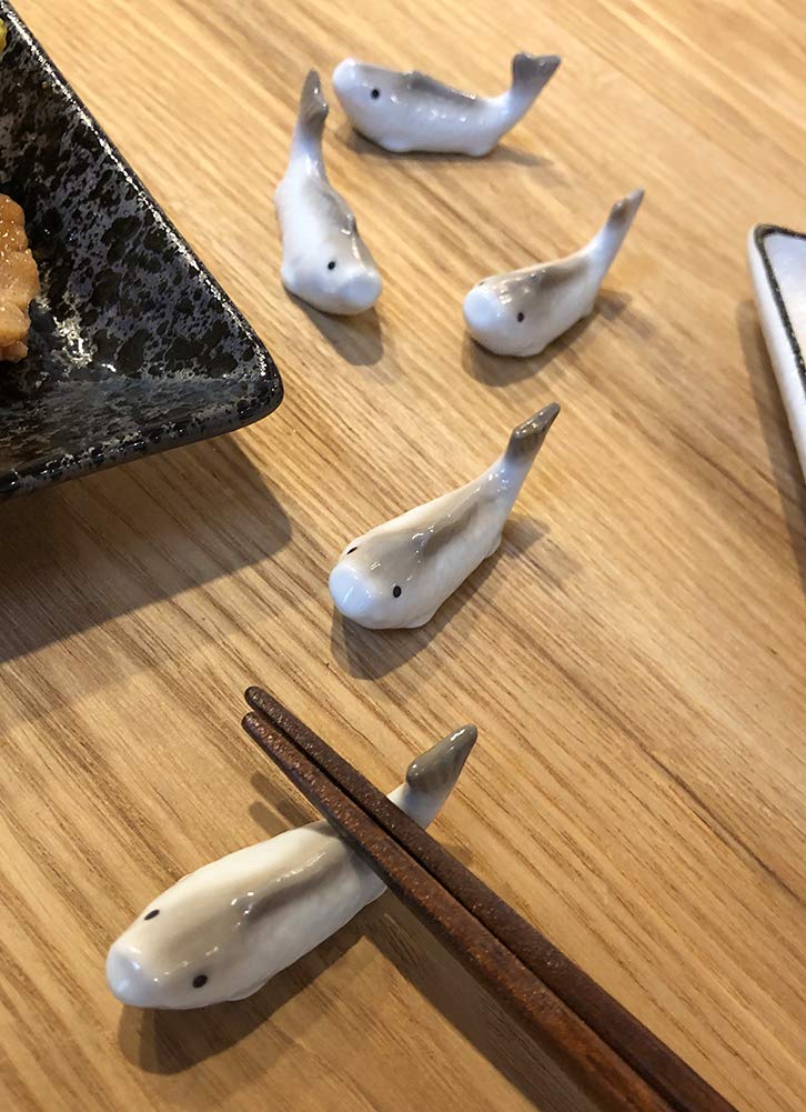 Set of 5 Yamakame Chopstick Rests with Carp Design Gift Made In Chopstick Rest (Yama-Kame) Kiyomizu-yaki [Gift Present, Boxed] Japan,