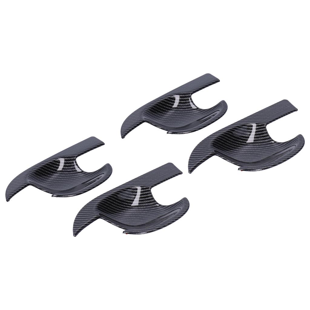 Car Door Handle Bowl Cup Cover Trim Carbon Fiber Style Decor Fit for RAV4 20192021