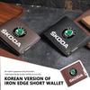 TTJJ2 Men Wallet ID Credit Card Holder License Bag Gift Accessories For Skoda S Kodiaq Octavia 2 3 Yeti Karoq Rapid Fabia VII VRS
