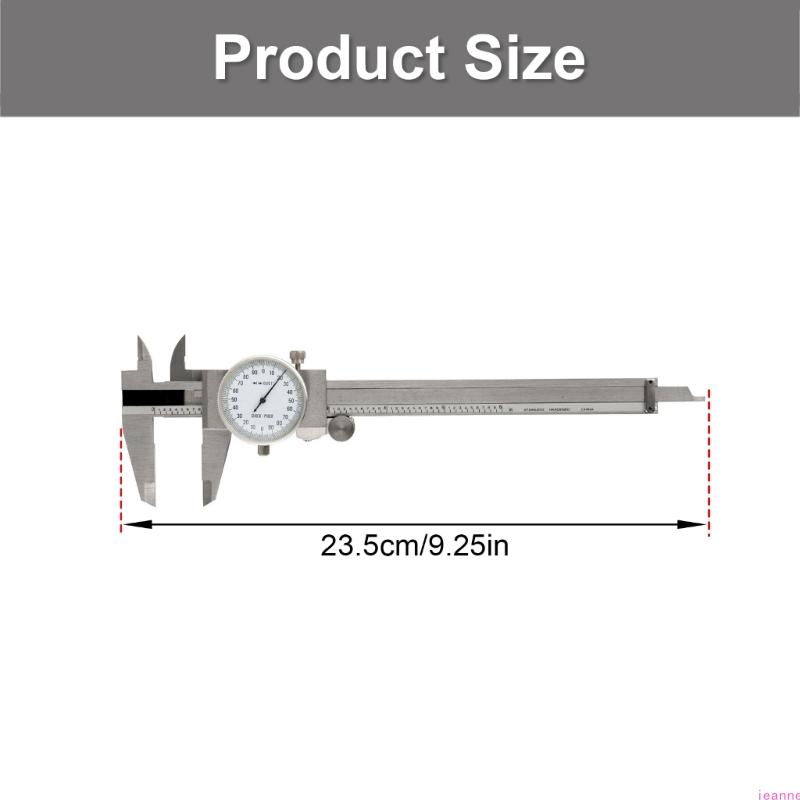 Industrial 8Inch Stainless Steel Dials Caliper Vernier Caliper Featuring Black Markings For Improved Readability