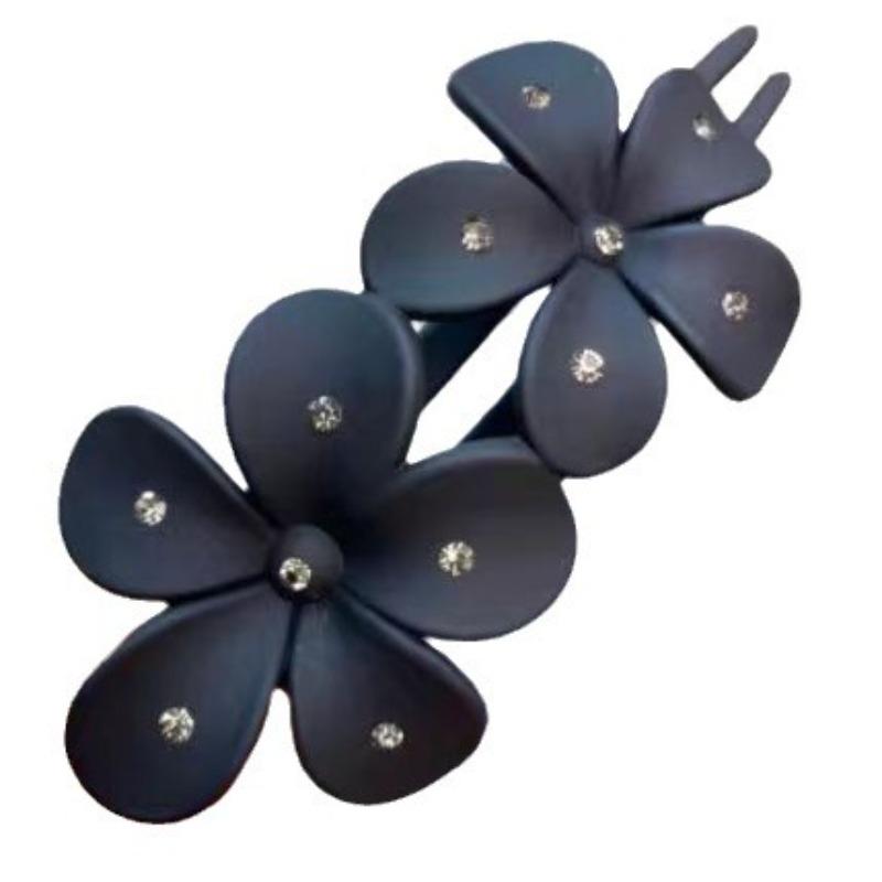 Fermaglio per capelli a forma di fiore texturizzato di alta gamma a becco d'anatra per acconciatura a chignon, Accessorio per capelli per donna, Singolo fermaglio per capelli per un'acconciatura liscia