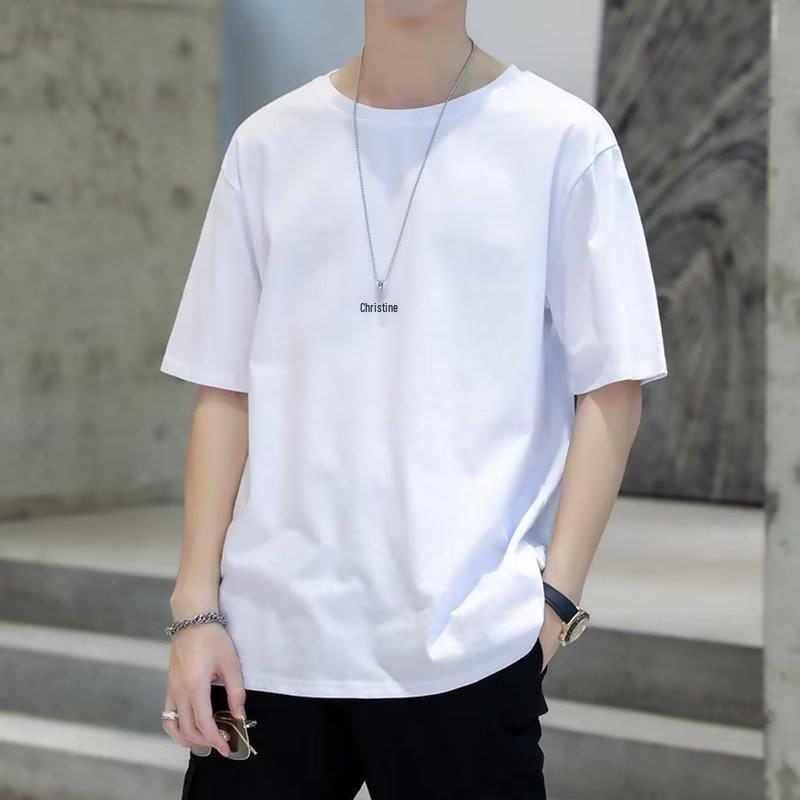 

Мужская футболка из ледяного шелка с цветными блоками, полосатая, с круглым вырезом, с коротким рукавом Small