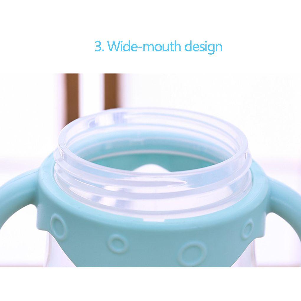 Toddler Baby Kid Infant Feeding Drinking Water Straw Bottle 350ml Water Cup