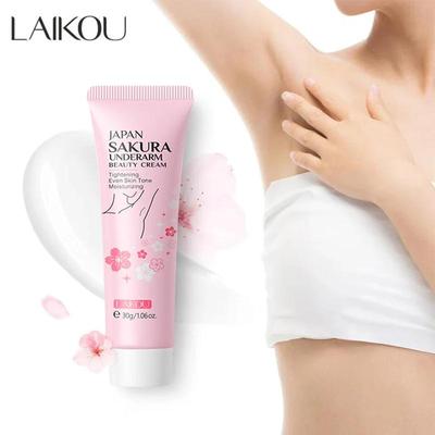Crema rassodante per ascelle Japan Sakura, ginocchia, glutei, pelle scura, sbiancante, migliora la pigmentazione della melanina, idratante, illuminante