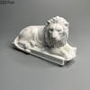 Simulerad Stenlejon Gipsstaty Skrivbordsdekoration Feng Shui Prydnader Kreativt Konstverk Lejon Skulptur Rum Estetisk Dekor