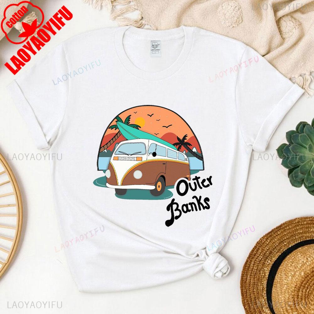 Ráj na Zemi Outer Banks Unisex Tričko Fanoušci seriálu Outer Banks Merchandise Letní dovolená Bavlněné tričko Plážové tričko Topy