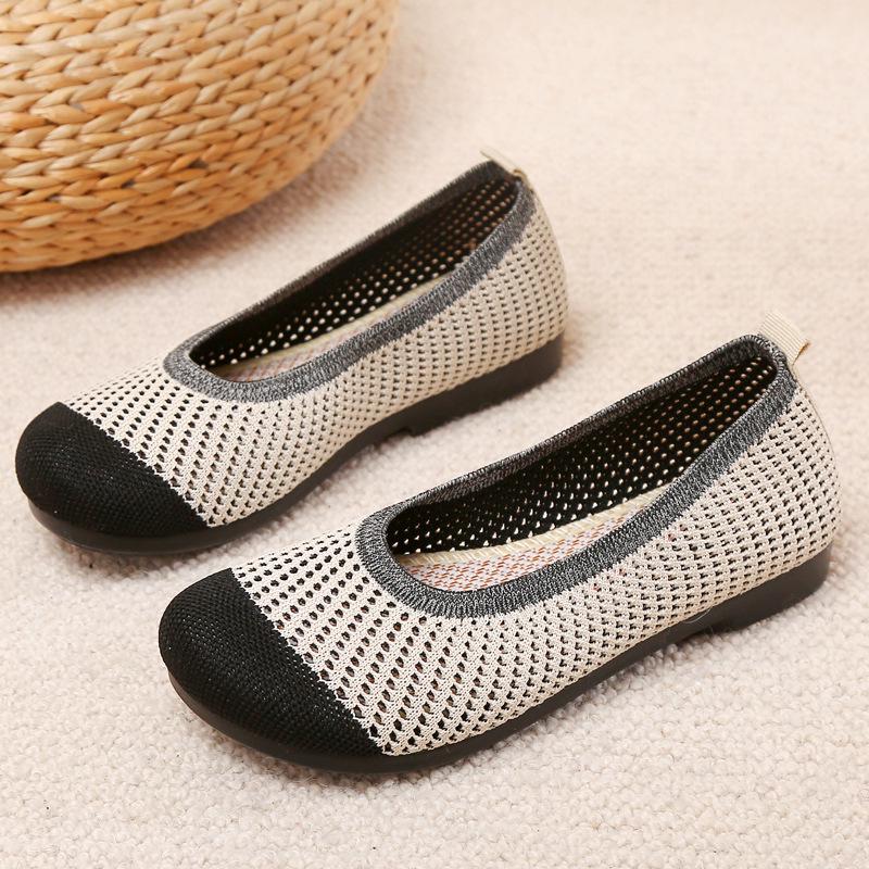 Women s Breathable Mesh Slip-On Shoes – Comfortable, Lightweight, Wide Toe, Round Toe Design for Spring & Summer 39 чёрный