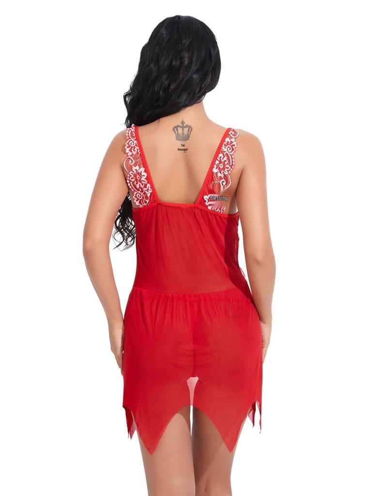 European & American Sexy Mesh Lingerie and Pajamas Set for Women