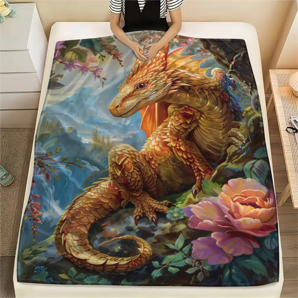 1 Pezzo Coperta in Flanella con Stampa Cartone Animato, Alta Qualità Confortevole per Tutte le Stagioni, Decorazione per la Casa, Calore e Comfort, Perfetta per Regalo di Natale Compleanno