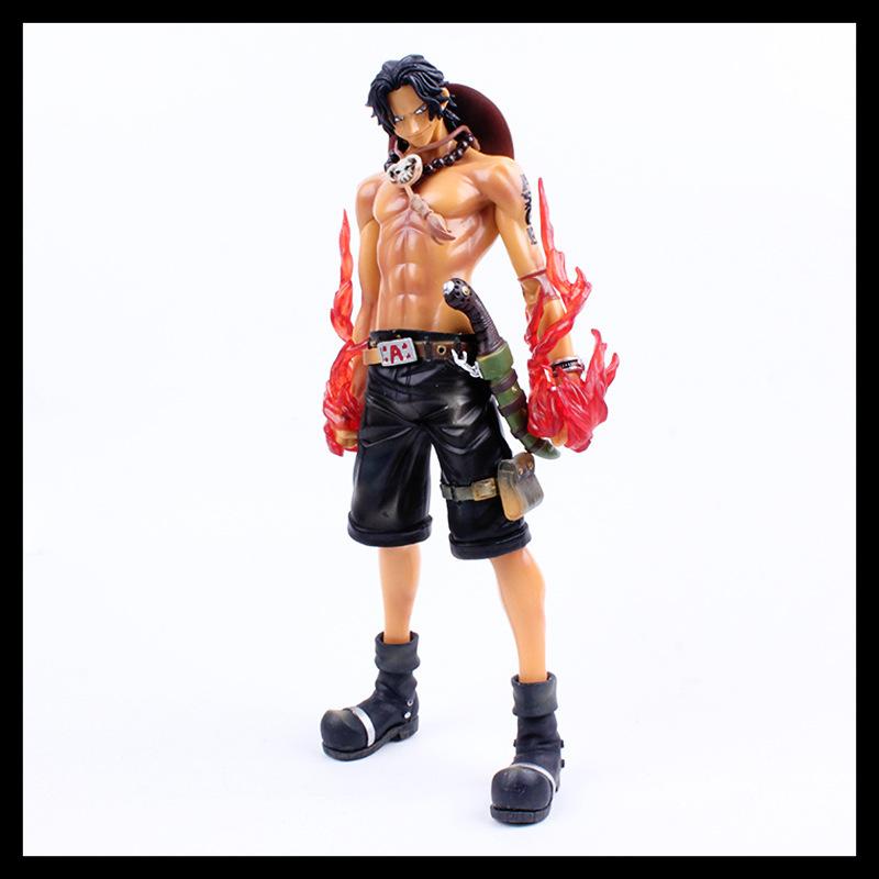 26cm Anime One Piece Fire Fist Portgas D Ace Battle Version Figure Pvc Statue Toys Desktop Decoration Collection Model Gift