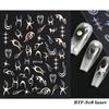 Nail Sticker Geometric Pattern Shining Star Moon Back Adhesive Nail Decals