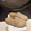 Fashion thick-soled retro bag head half slippers women's 2025 new spring and summer versatile one-pedal outer wear lazy shoes