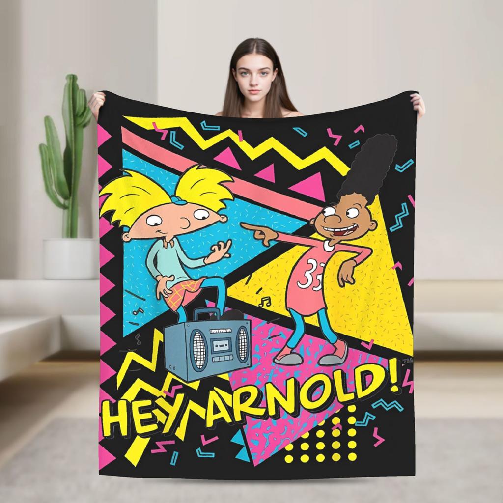 Manta do Hey Arnold Qualidade Macia Manta de Desenho Animado Inverno Crianças Adulto Sofá Cadeira Sofá Cama Colcha Gráfica