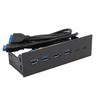 USB 3.0 Front Panel Hub 5.25in 4 Ports 5Gbps Stable Plug and Play Optical Drive Front Panel for Desktop Motherboard
