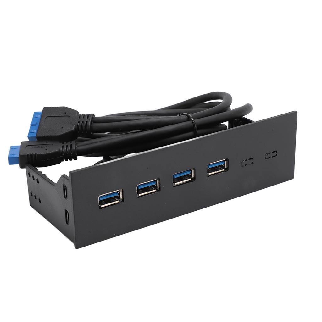 USB 3.0 Front Panel Hub 5.25in 4 Ports 5Gbps Stable Plug and Play Optical Drive Front Panel for Desktop Motherboard
