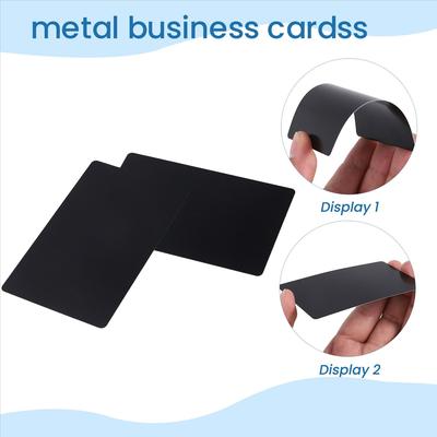 BHBL 100 Stück Metall Gravurrohlinge Aluminiumblech Lasergravur Visitenkarten Gravur DIY Geschenkkarten, Mattschwarz