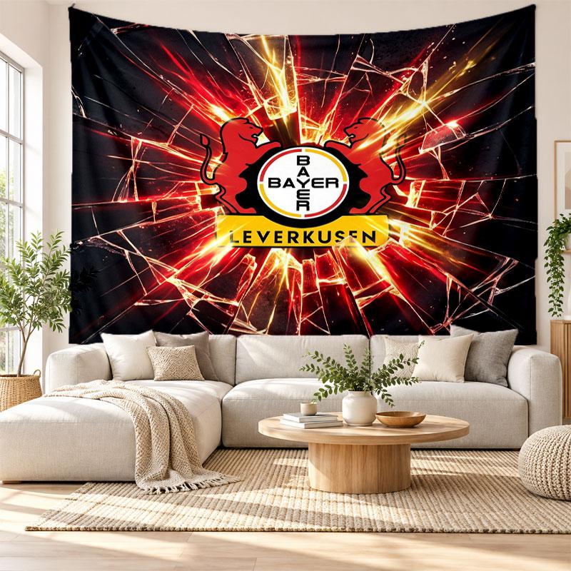 Bayer Leverkusen Football Wall Tapestry, Soft Fabric Wall Hanging, Decorative Backdrop For Bedroom Home Wall Art