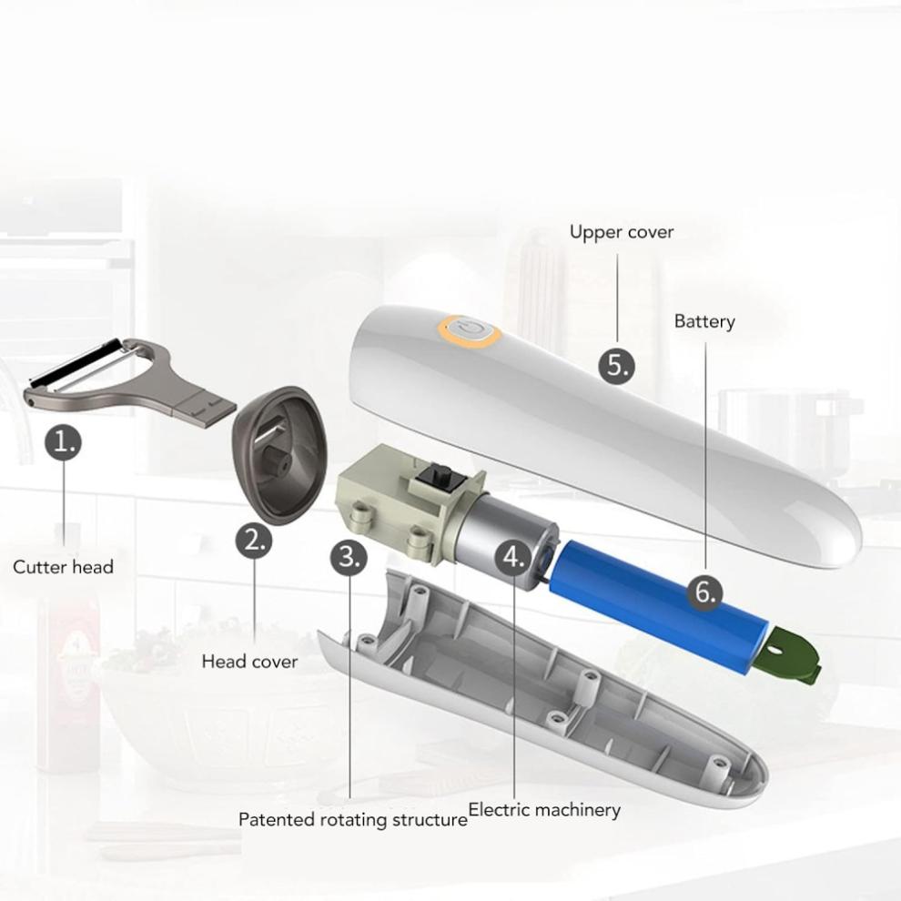 Electric Peeler With 3 Stainless Steel Blades, 3 In 1 Electric Potato Peeler Set