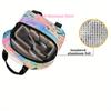 1pc Tropical Leaf Lunch Bag for Adults - Small Square -Friendly Lunchbox Carrier with Handle, Stylish Soft Lunchbox for Men & Wo