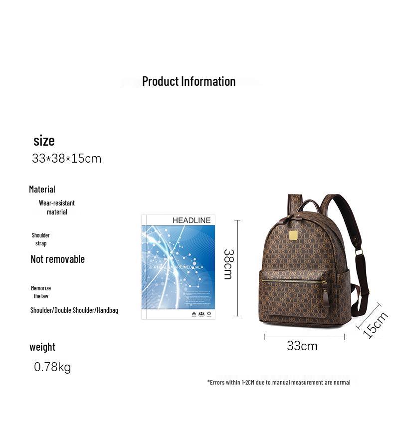 Wodoodporny plecak damski o dużej pojemności w koreańskim stylu – wszechstronny, modny i idealny do szkoły lub dojazdów.