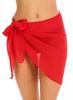Sheer Wrap Dress Women's Swimsuit Bodycon Swimsuit Skirt Beach Bikini Cover-Up Dress Chiffon