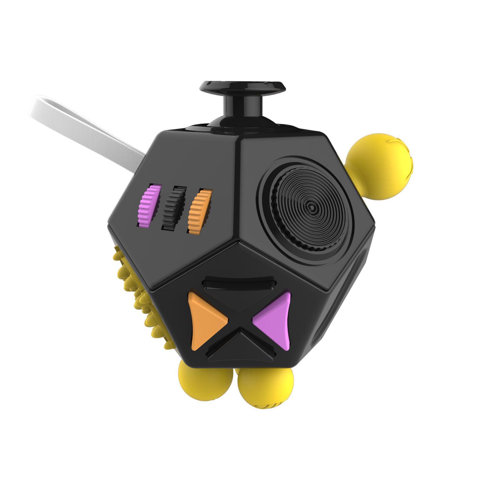 

Друге покоління 12-стороннього чарівного куба для зняття стресу - творчі декомпресійні кубики C1 чорний