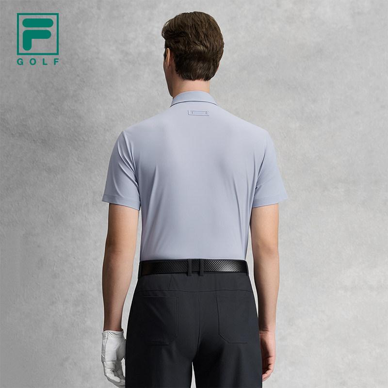 FILA Golf Series Fashion Simple Classic Trendy Personality Sports Casual Versatile Comfortable Knitted Short Sleeve Polo Shirt Men tops A11M625111FBU