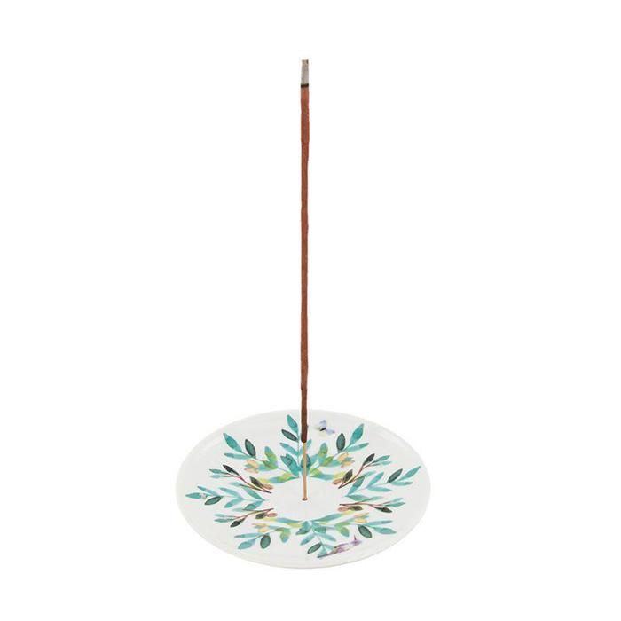 Coupelle porte-encens en porcelaine - Aquarelle