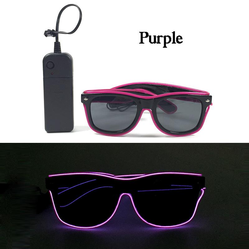 LED Sunglasses Masquerade Concert Club Rave Accessories Glowing Cyberpunk Men Women LED Pink Glasses Party Eyewear