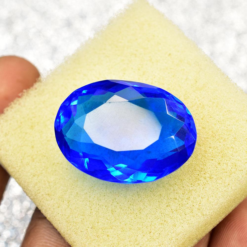 Natural Blue Sapphire Loose Gemstone 49.2 Ct Oval Cut for Collectors September Birthday Birthstone