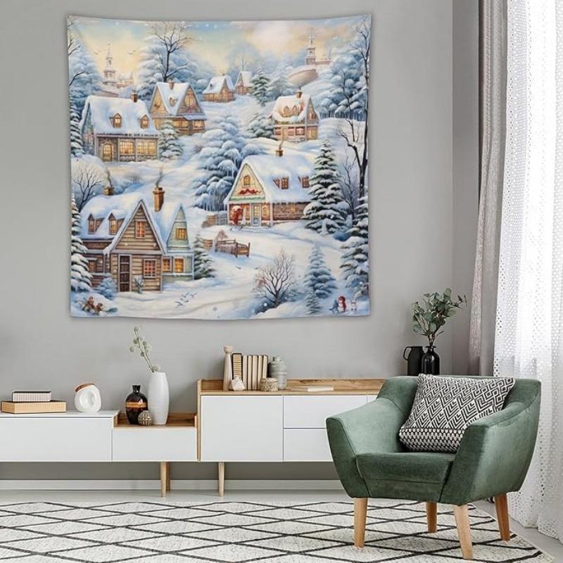 

Winter Wonderland Tapestry Perfect for Cozy Festive Magical Home Decor with Snowy Charm and Holiday Spirit 74x94cm(29x37in)
