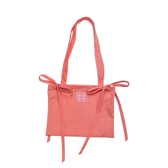 Ribbon mini ecobag_pink_Ribbon mini ecobag