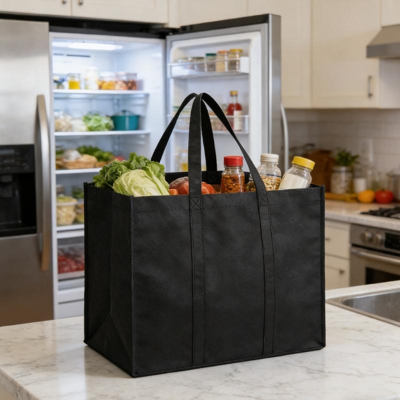 Spacious Large Capacity Nonwoven Toted Bag For Heavy Shopping Trip Foldable Storage Solution