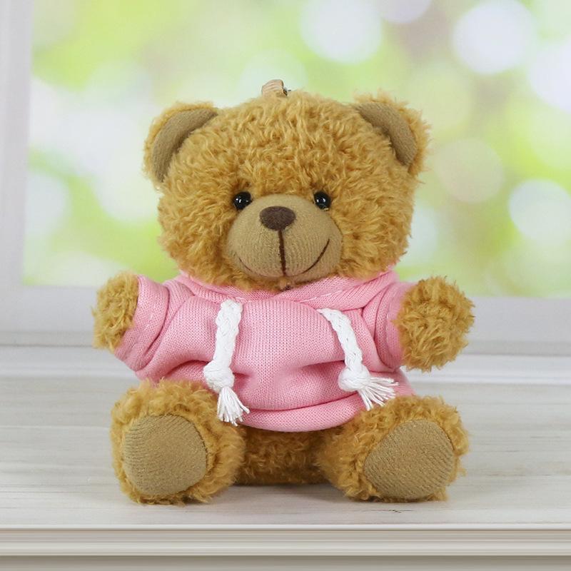 Charming Teddy Bear Keychain Plush Doll - Dressed Up Couple Backpack Ornament Gift