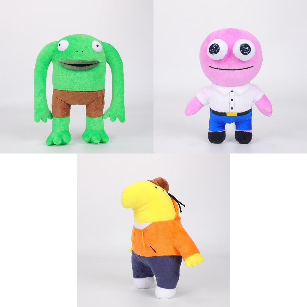 Smiling Friends Mr. Frog Plush Toy Gift 125g 25cm Green Sausage Mouth