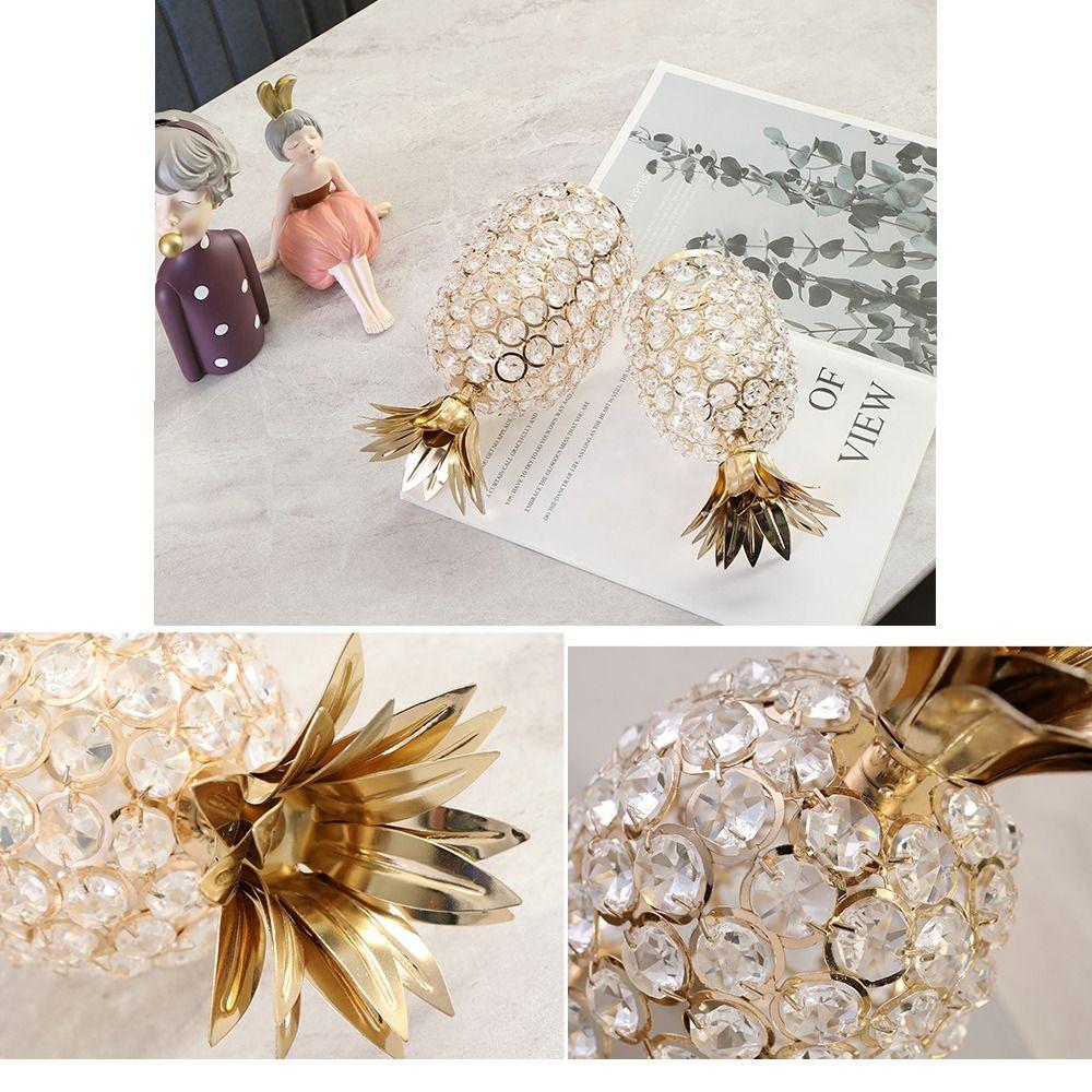 Pineapple/Pear/Apple European Decorations Electroplating Ornaments Crystal Alloy Ornaments  Party