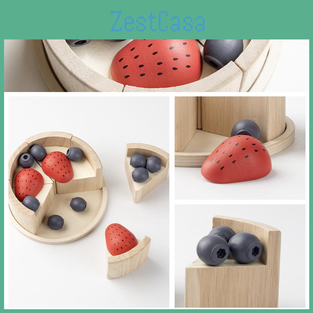 Kitchen Children Play Toy Wooden Mini Cake Set Creative Hand Eye Coordination
