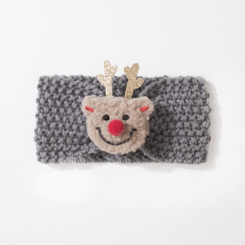 Christmas Children's Headband New Knitted Baby Wool Headband Cute Solid Color Baby Headgear Autumn and Winter