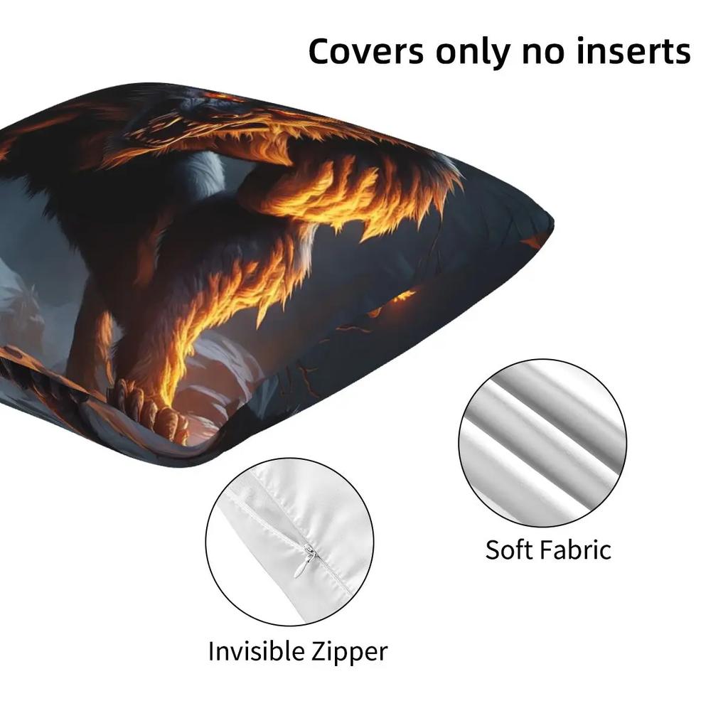 The Werewolf 2 Pcs Square Pillowcase Pillow Cover Cushion Decor Comfort Throw Pillow For Home Bedroom