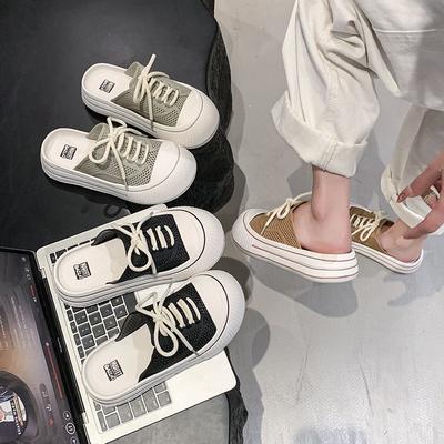 Outer Wear High Value Versatile Thick Sole Heightening Indoor Sandals Korean Version Internet Celebrity Fashion Bag Head Slippers Women 2025 New