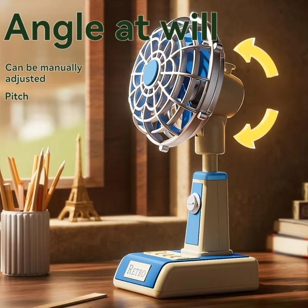 Rechargeable Battery Handheld Fan 3-Speed Settings Mini Fan New Retro USB Fan  Summer Use