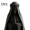 Dunkle Ästhetik Desktop-Dekoration 3D-gedruckte kniende Skelettbraut-Figur, Gotische Totenkopf-Statue Detaillierte 3D-Kunst mit Schleier & Krone, Halloween-Tischdekoration